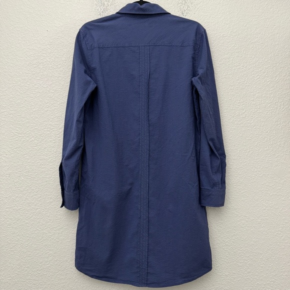 Southern Tide Blue Stripe Seersucker Popover Shirt Dress Size Small - Picture 7 of 11